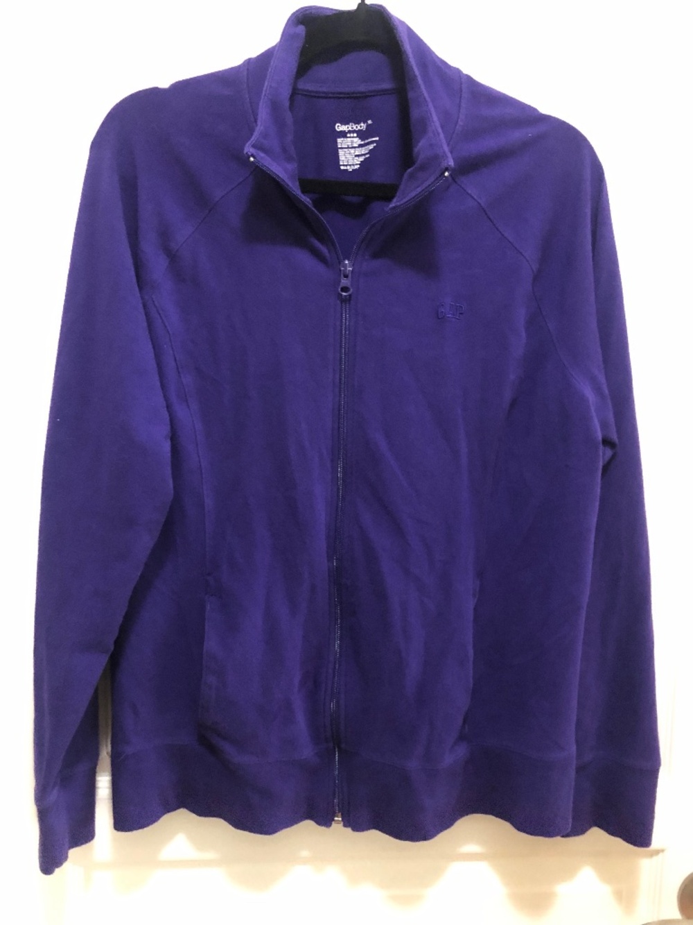 Gap purple women’s XL zip up jacket long sleeve cotton spandex with pockets